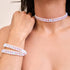Rainbow White | Mermaid Glass | White Linen Wrap Bracelet